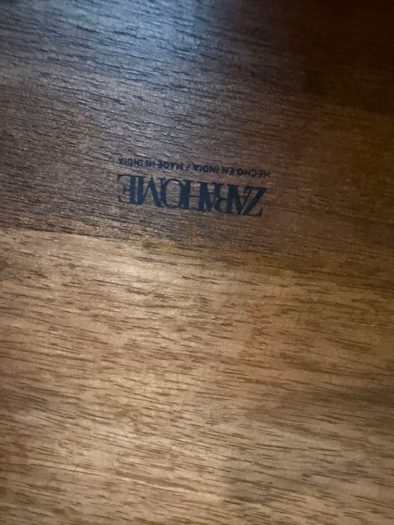 ZARA 面取り加工　ウッド　サイドテーブル