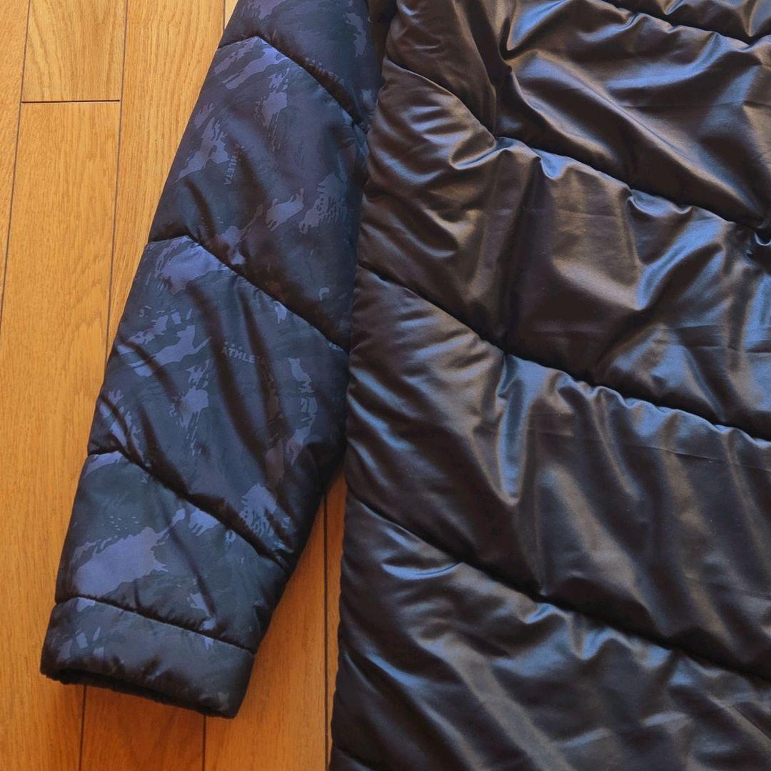 ATHLETA アスレタ ロングベンチコート サッカー 中綿 カモフラ 黒 XL
