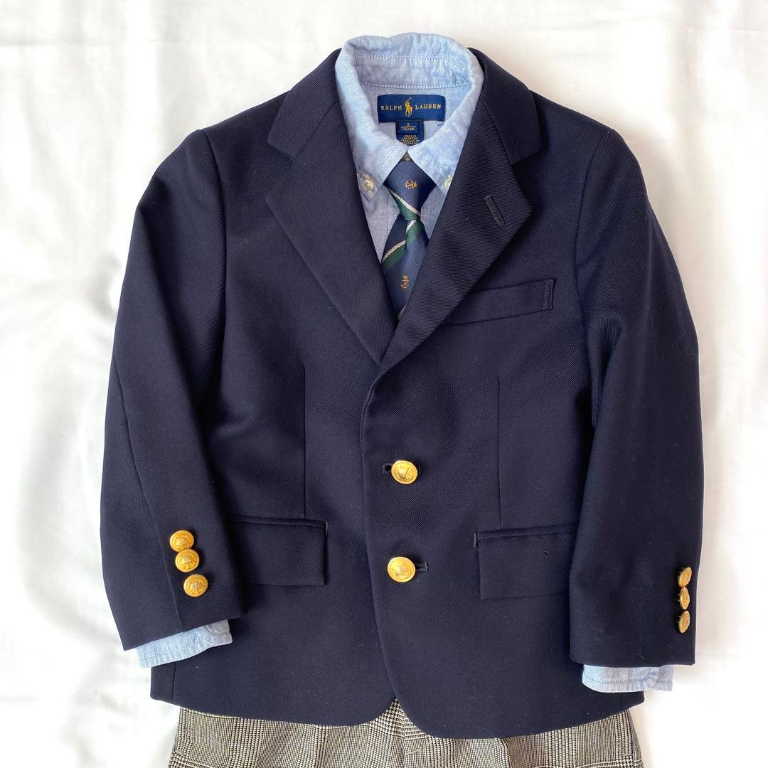 ポロラルフローレン　金ボタン紺ブレ フォーマル スーツ　セットアップ　110cm