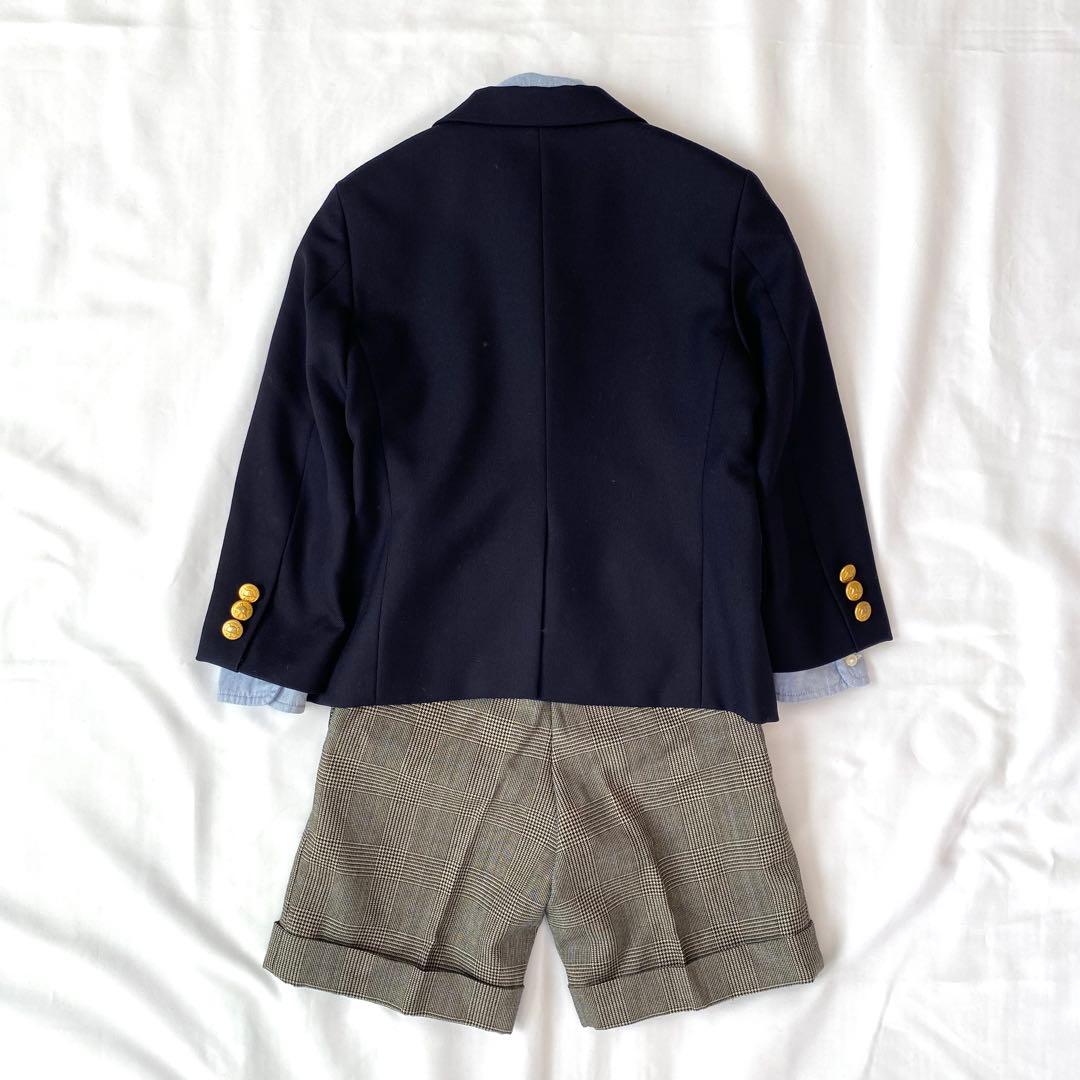 ポロラルフローレン　金ボタン紺ブレ フォーマル スーツ　セットアップ　110cm