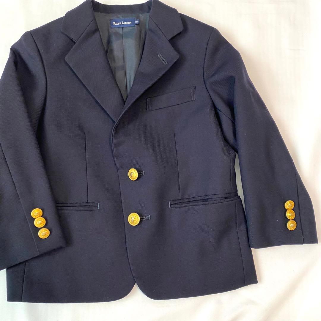 ポロラルフローレン　金ボタン紺ブレ フォーマル スーツ　セットアップ　110cm
