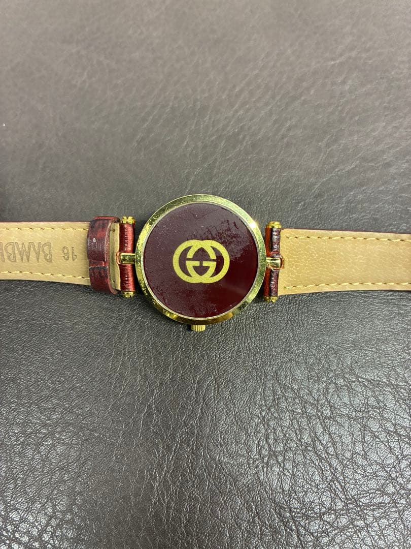 【最終値下げ！】GUCCI シェリーライン レッド 腕時計 稼働品