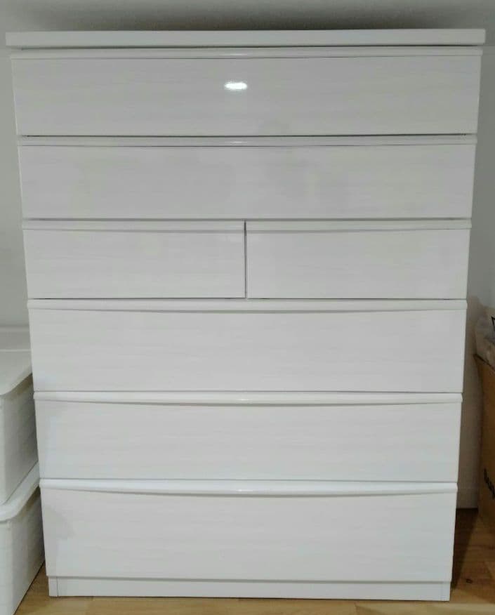 【ちん】ニトリ　ハイチェスト　白