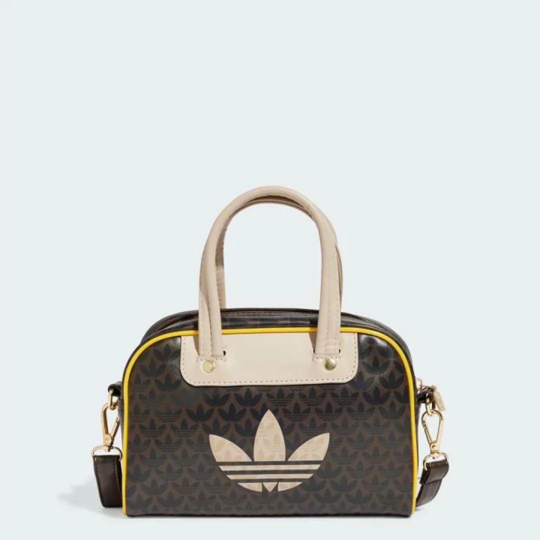 アディダス モノグラム ミニ ボウリングバッグ トレフォイル ミニボストンバッグ