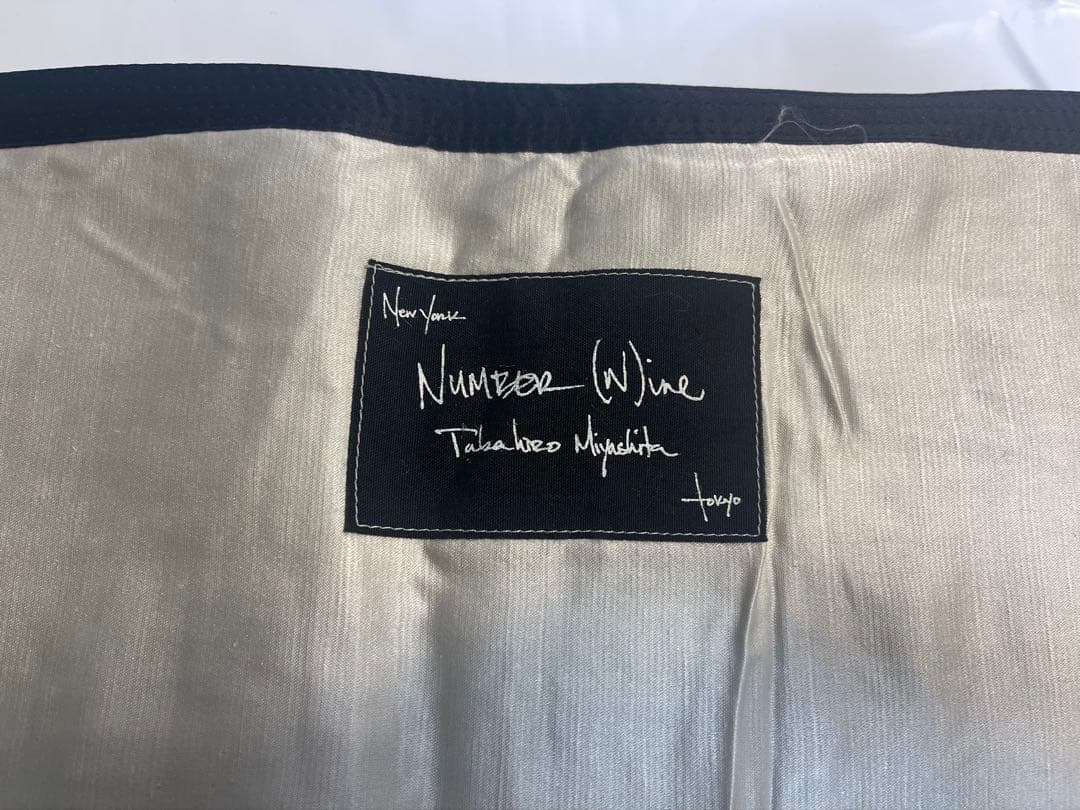 Number (n)ine 大判ストール　シルク　マフラー　ナンバーナイン　黒