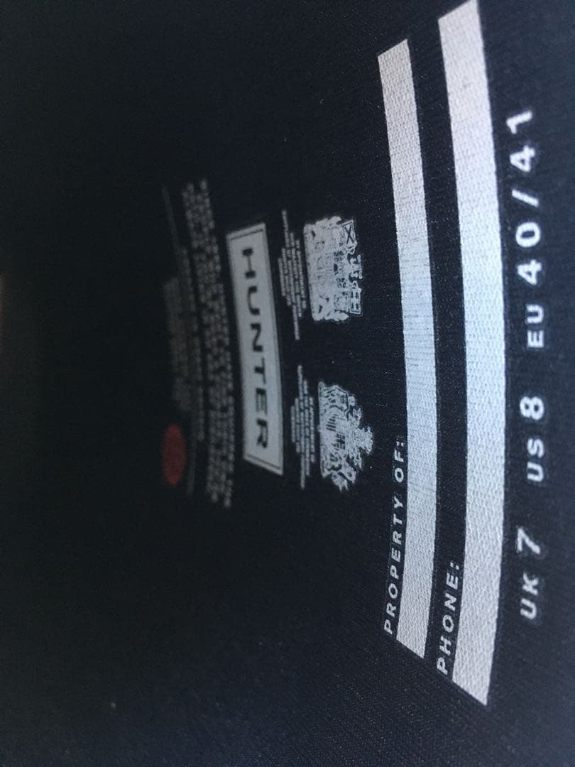 HUNTER レインブーツ　ネイビー　メンズ　UK7