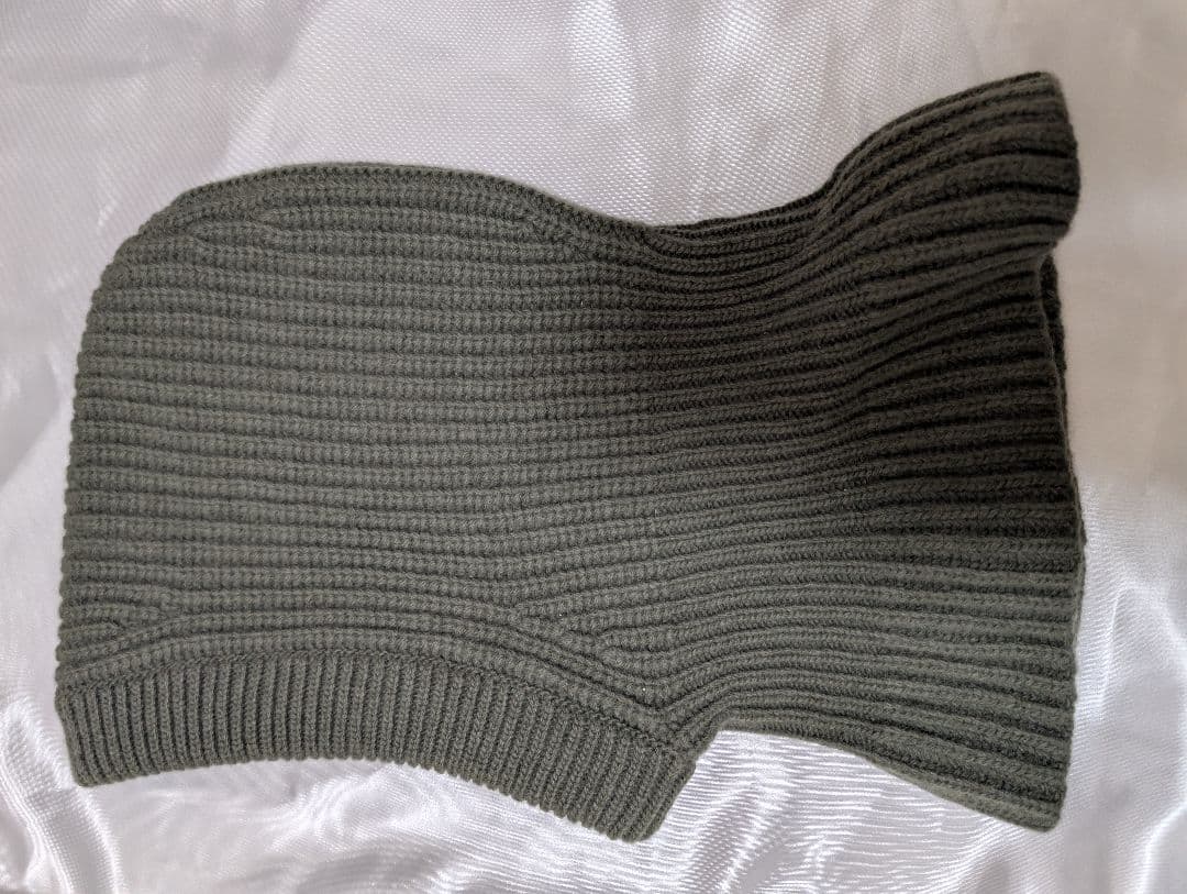 LEMAIRE HOOD LAMBSWOOL　バラクラバ　カーキ　ルメール