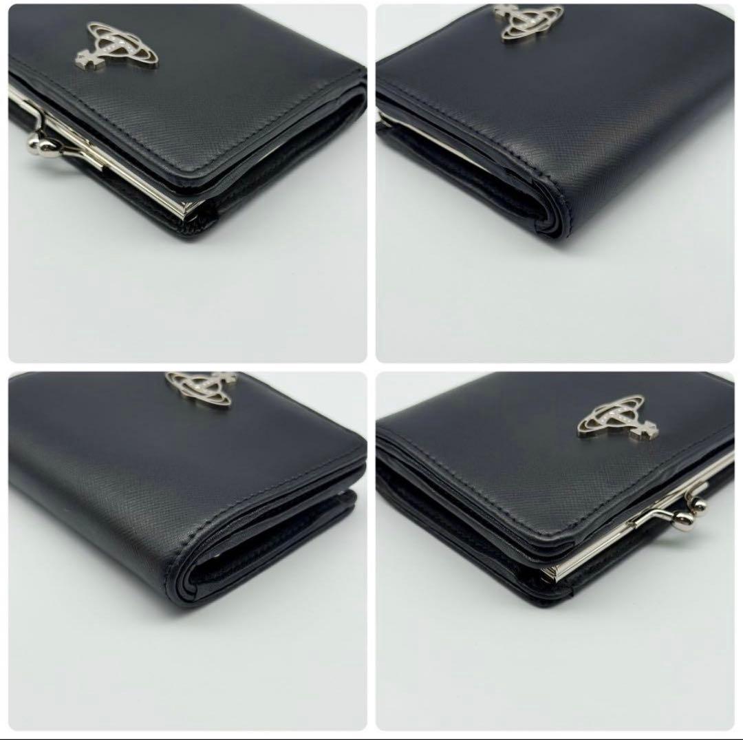 Vivienne Westwood がま口 ロゴ入り財布 ブラック ✨美品✨