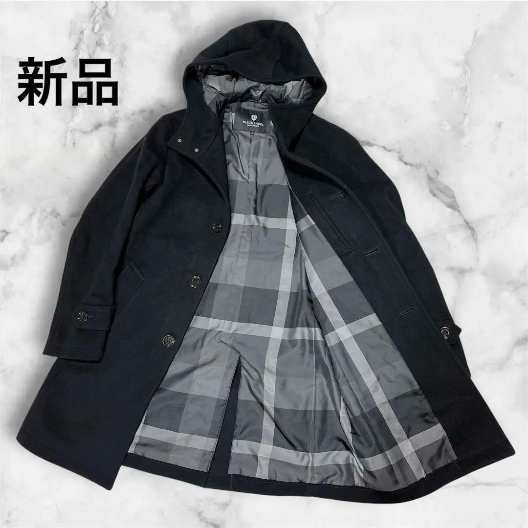 新品 ブラックレーベル クレストブリッジ チェック フーデッド コート