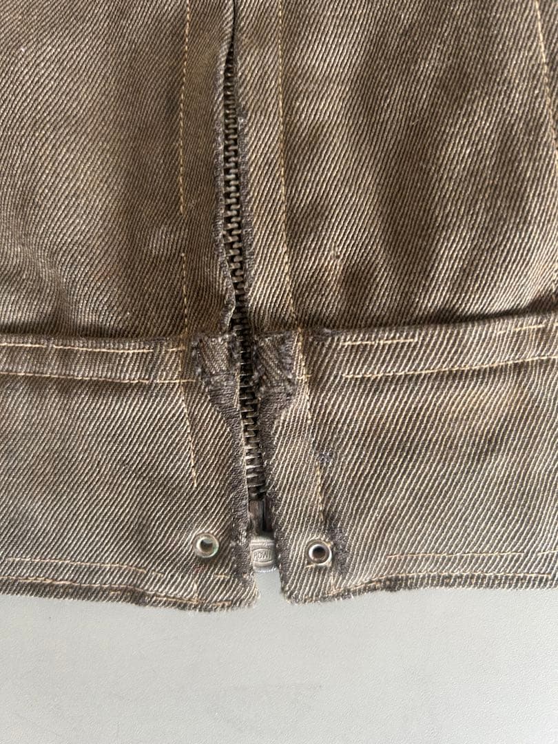 30s〜　ウィップコード　ジャケット　鳩目　グリーン　カーキ