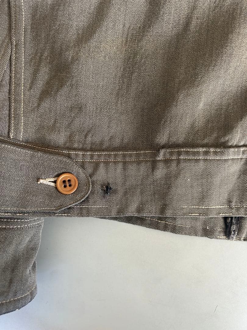 30s〜　ウィップコード　ジャケット　鳩目　グリーン　カーキ