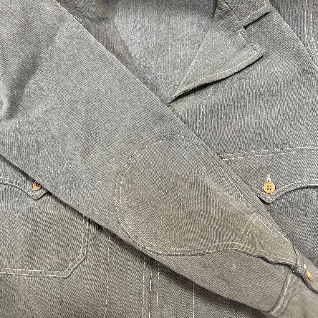 30s〜　ウィップコード　ジャケット　鳩目　グリーン　カーキ