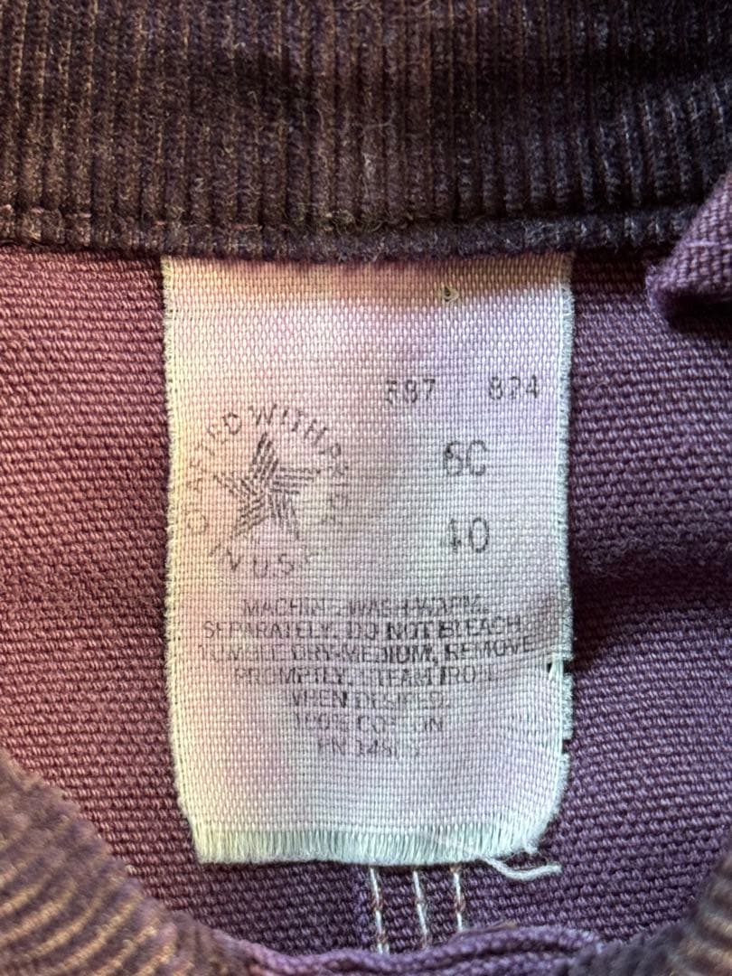 carhartt ミシガンチョアコート 80s グレープ 裏地無し
