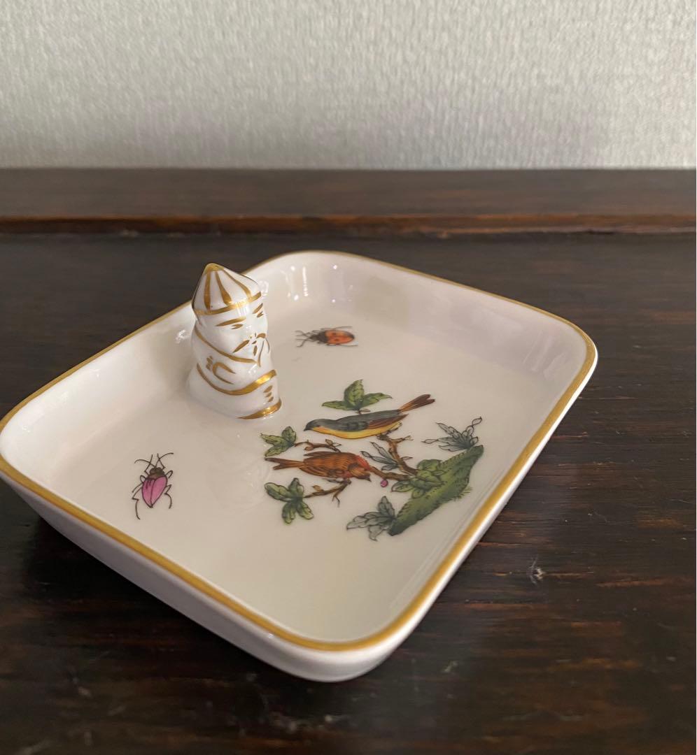 ヘレンド　マンダリン　シノワズリ　ロスチャイルドバード　トレイ　トレー
