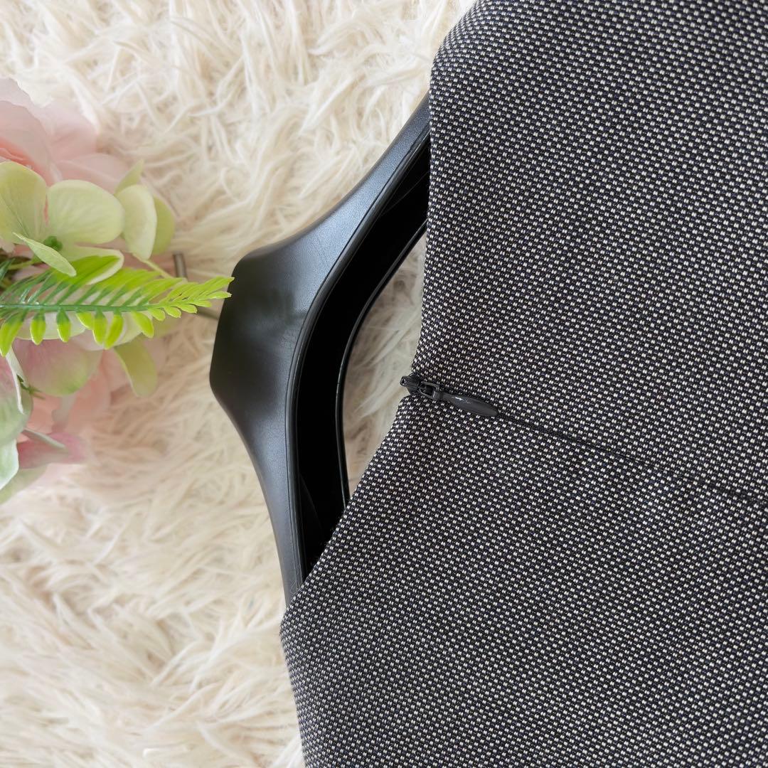 マックスマーラ　大きいサイズ　シルクウールカシュクールワンピース　グレー　44