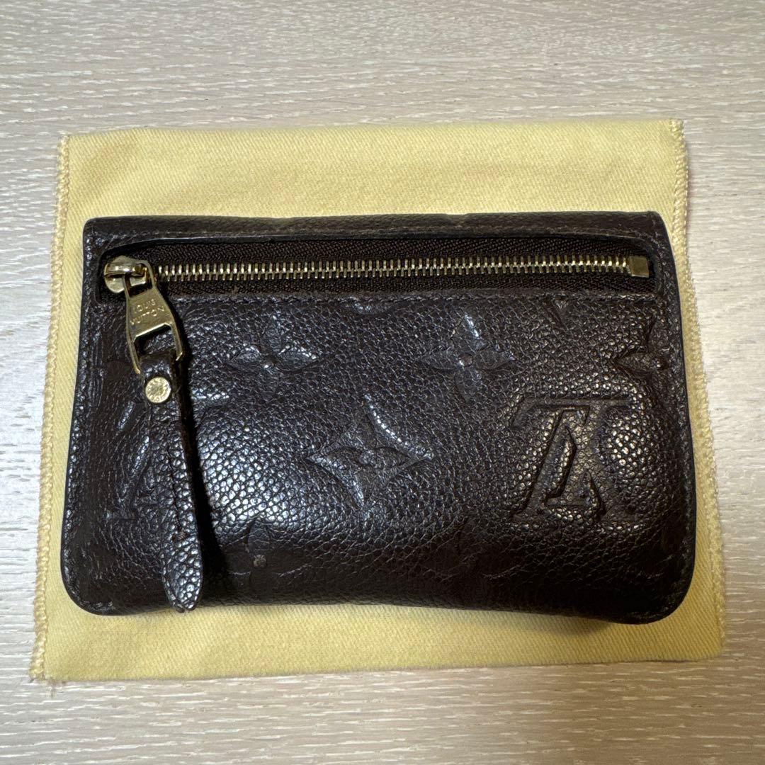 れ*ん様 ルイヴィトン LVポシェット クレ アンプラント ブラウン 小銭入れ