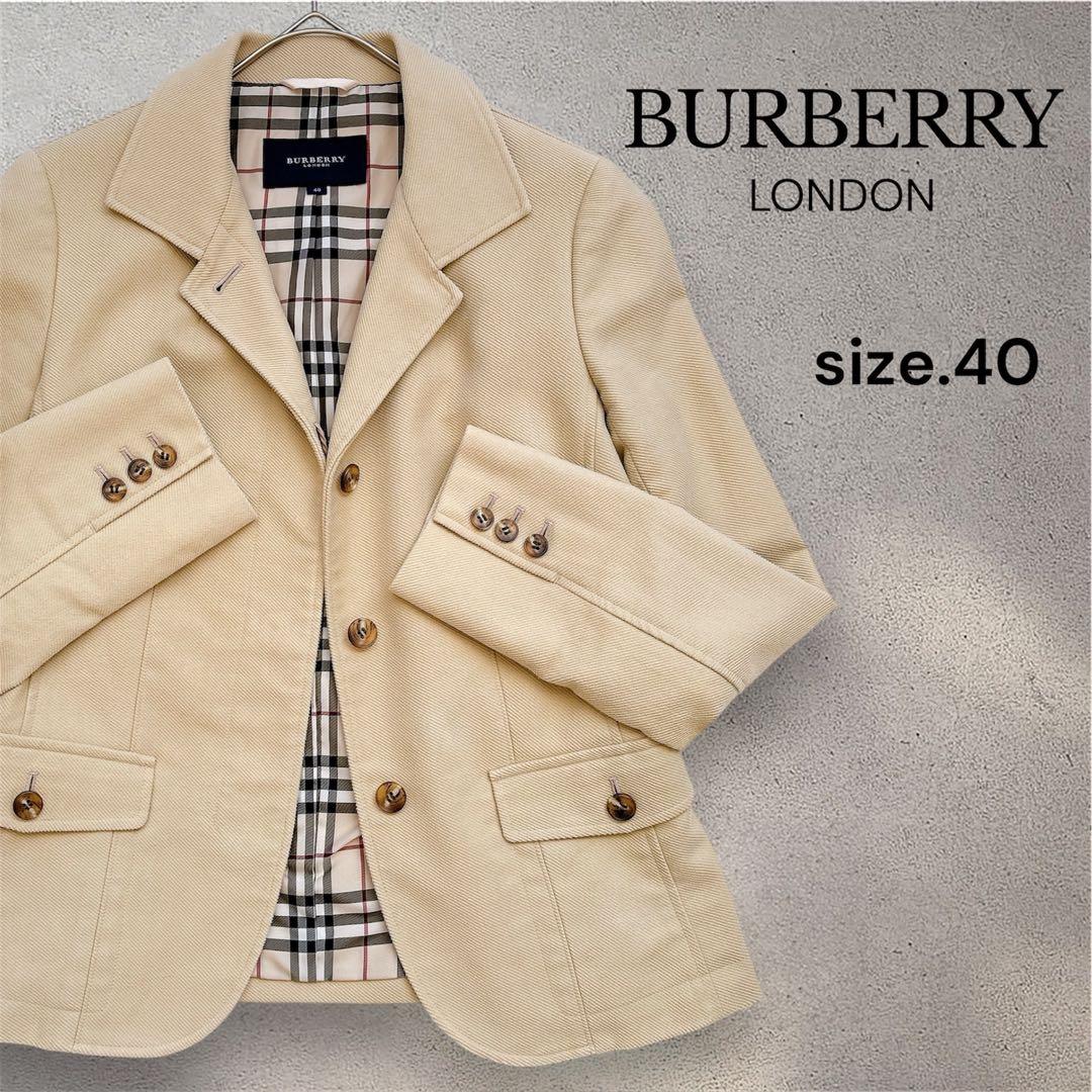 BURBERRY LONDON テーラードジャケット ノバチェック ホースロゴ
