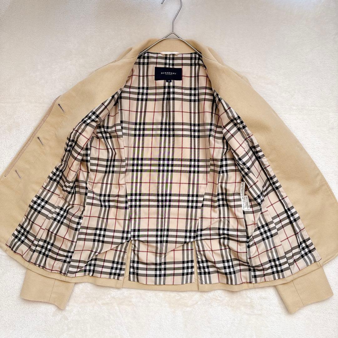 BURBERRY LONDON テーラードジャケット ノバチェック ホースロゴ