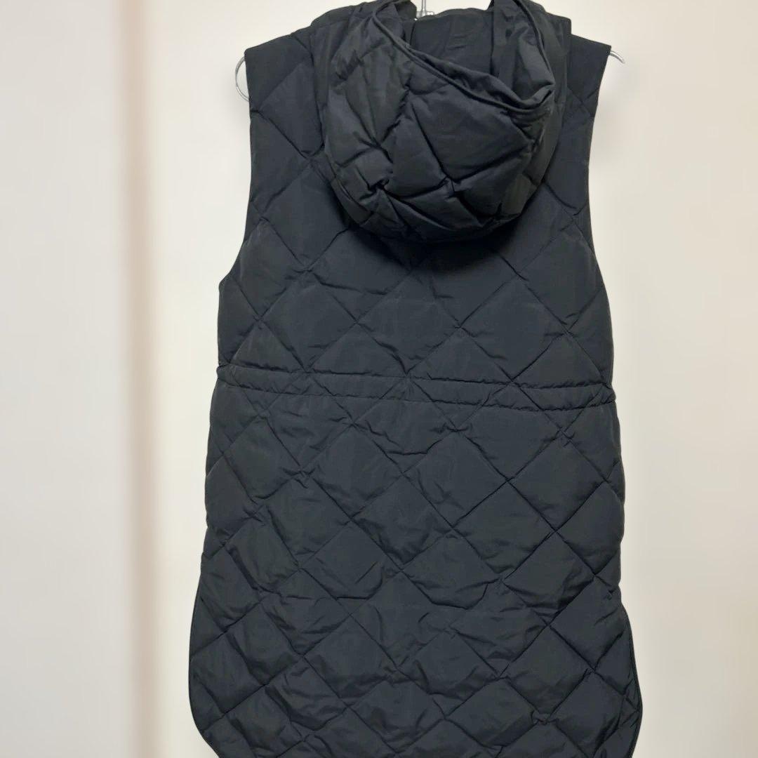 ハムちゃんブラック キルティングダウンベスト ゴールドファスナー