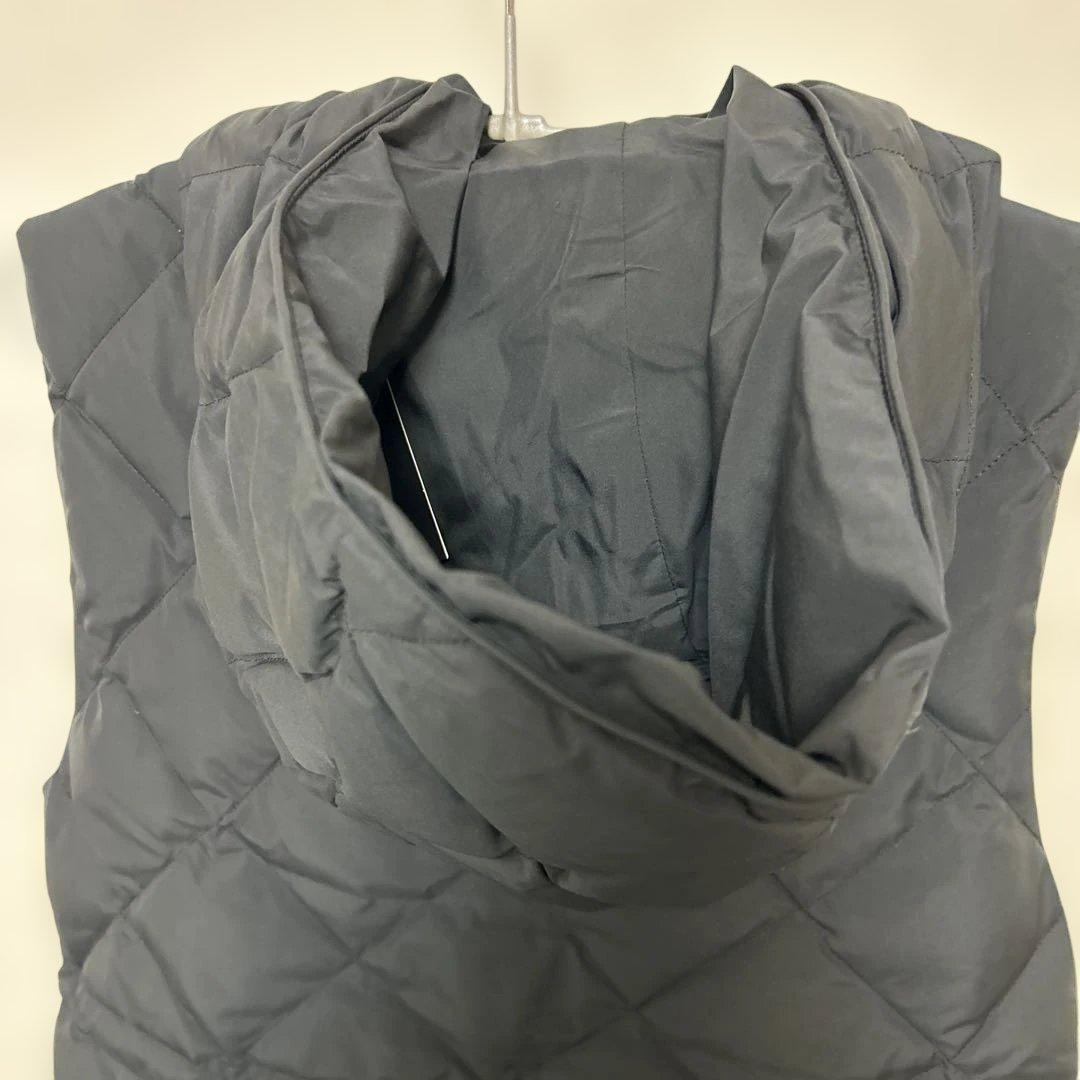 ハムちゃんブラック キルティングダウンベスト ゴールドファスナー