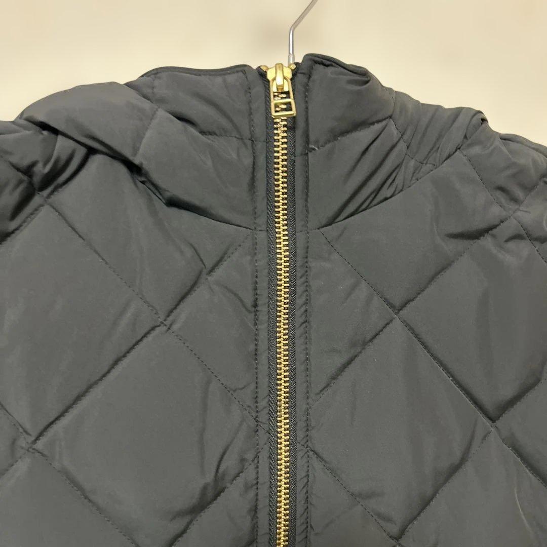 ハムちゃんブラック キルティングダウンベスト ゴールドファスナー