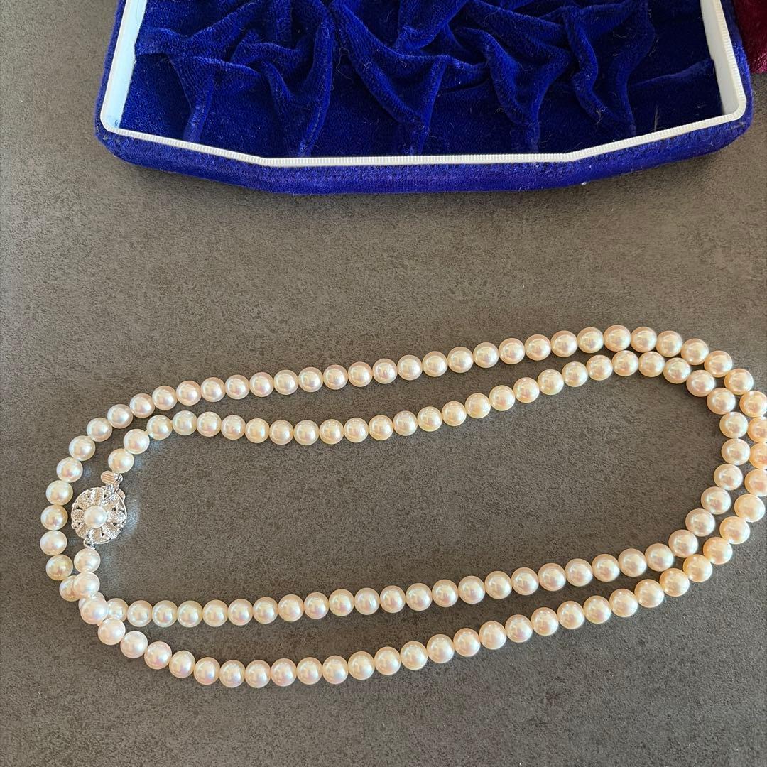 パール　ネックレス　2連