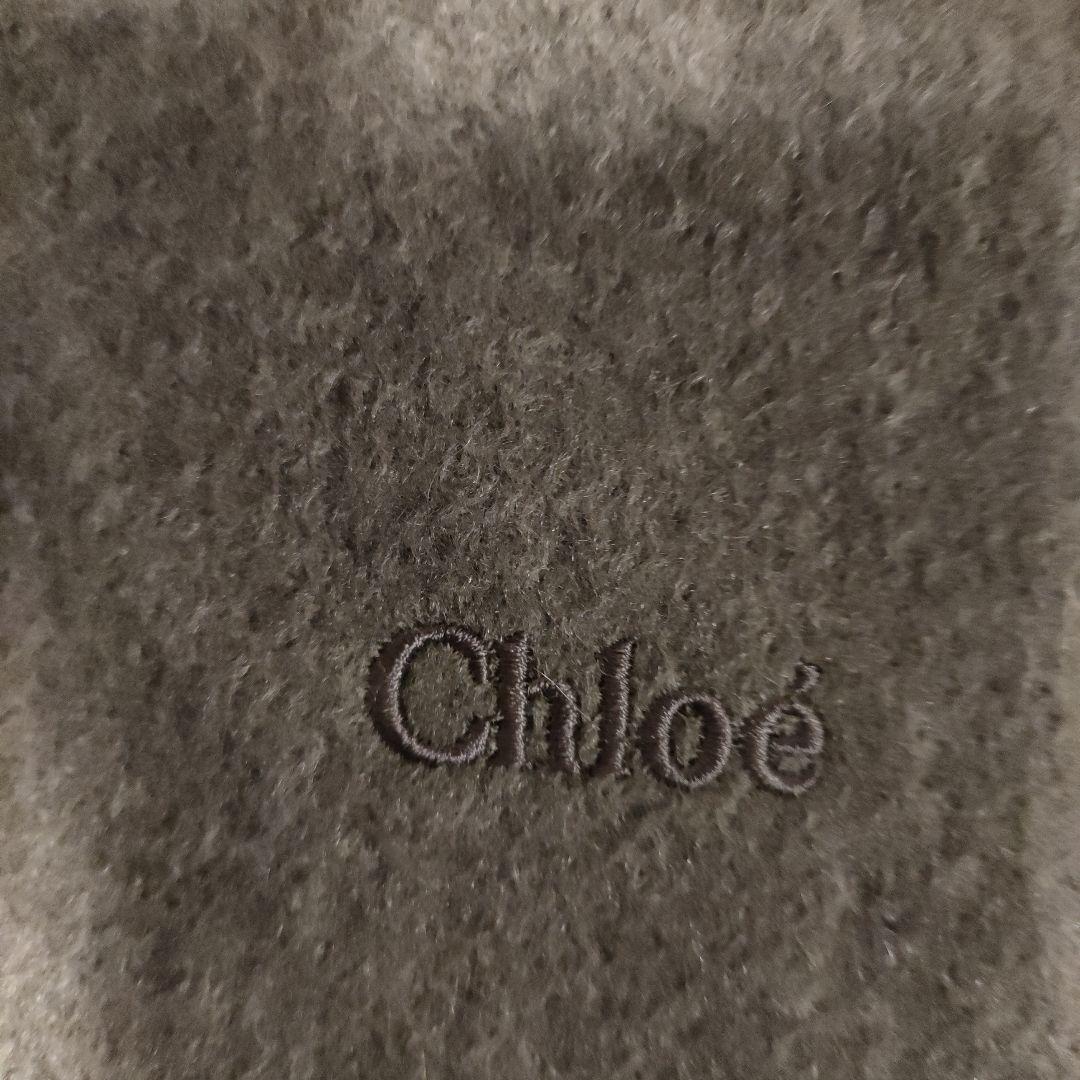 48 超美品　Chloe　クロエ　大判　マフラー　カシミヤ　ストール