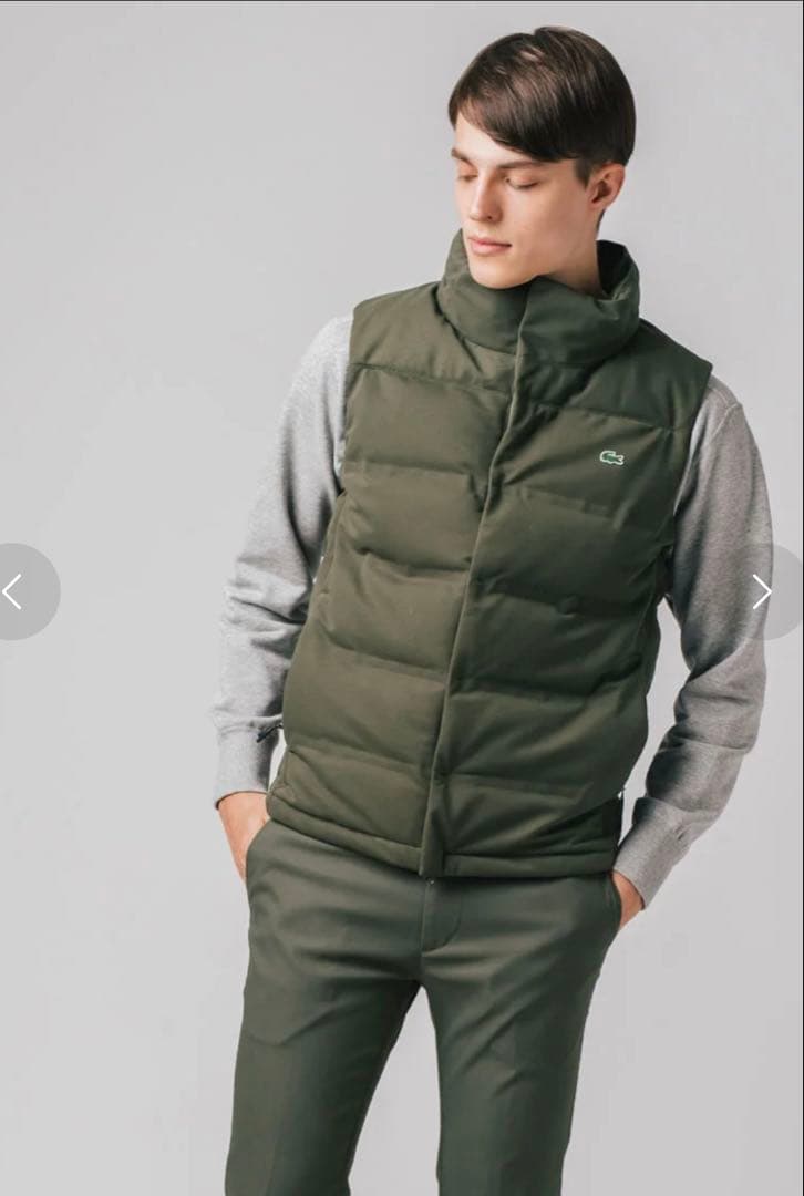Lacoste オリーブグリーン ダウンベスト