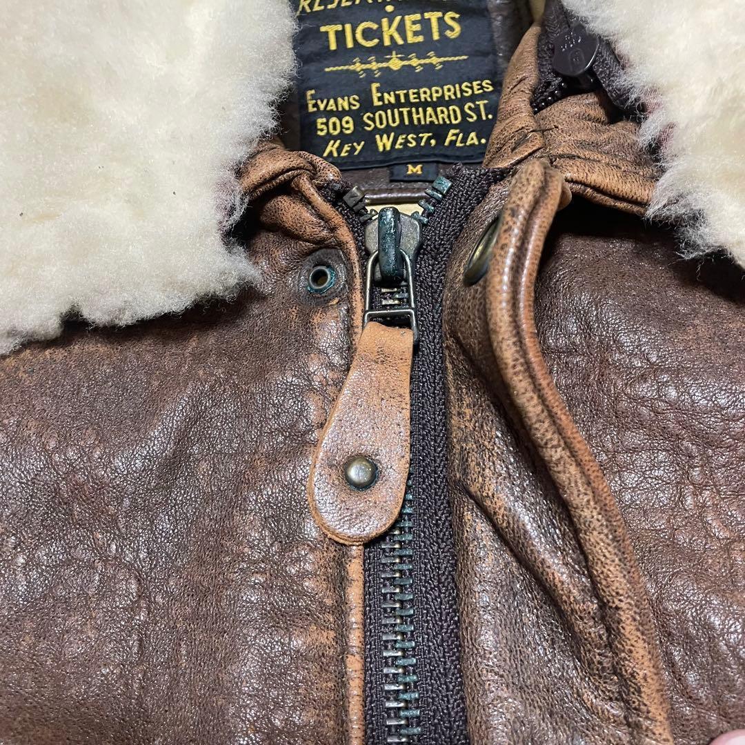 ヴィンテージ G-1 A-2 ラムレザージャケット Mサイズ ファー付き