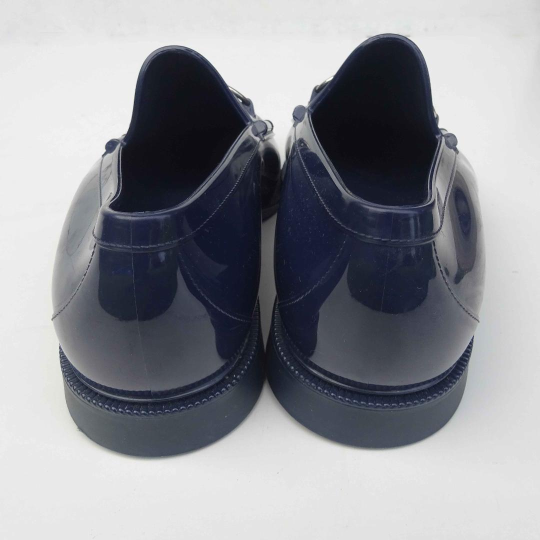 GUCCI グッチ ホースビット ラバーレインシューズ ローファー 雨用紺10