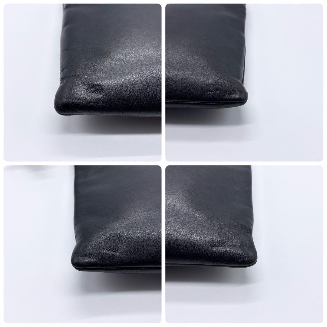 LOEWE ロエべ アナグラム ロゴ レザー ショルダーバッグ ブラック