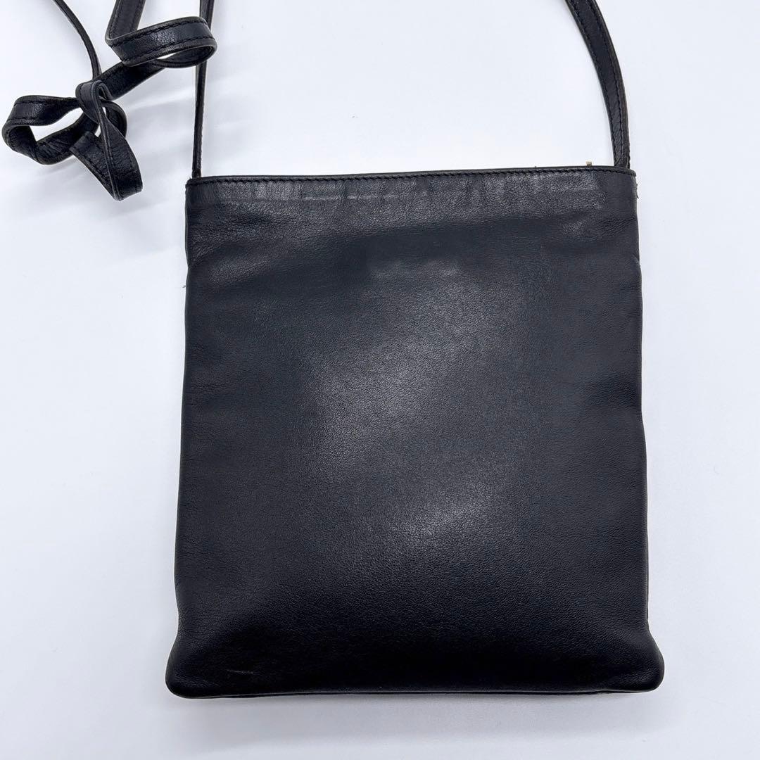 LOEWE ロエべ アナグラム ロゴ レザー ショルダーバッグ ブラック