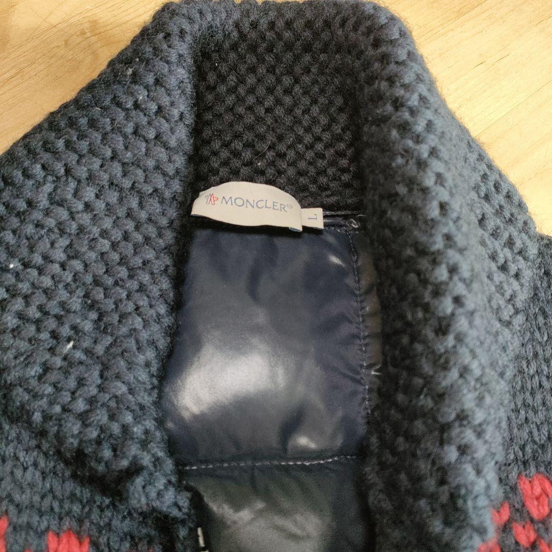 美品✨モンクレール ニット切替 ダウンベスト　MAGLIONE TRICOT