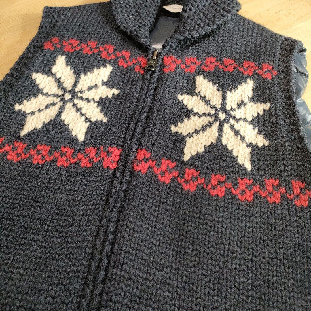 美品✨モンクレール ニット切替 ダウンベスト　MAGLIONE TRICOT
