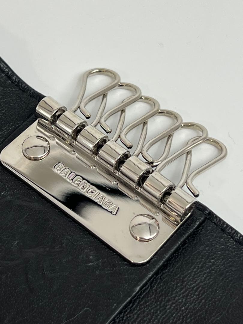 ✨美品✨BALENCIAGA バレンシアガ　ペーパー ６連キーケース ブラック