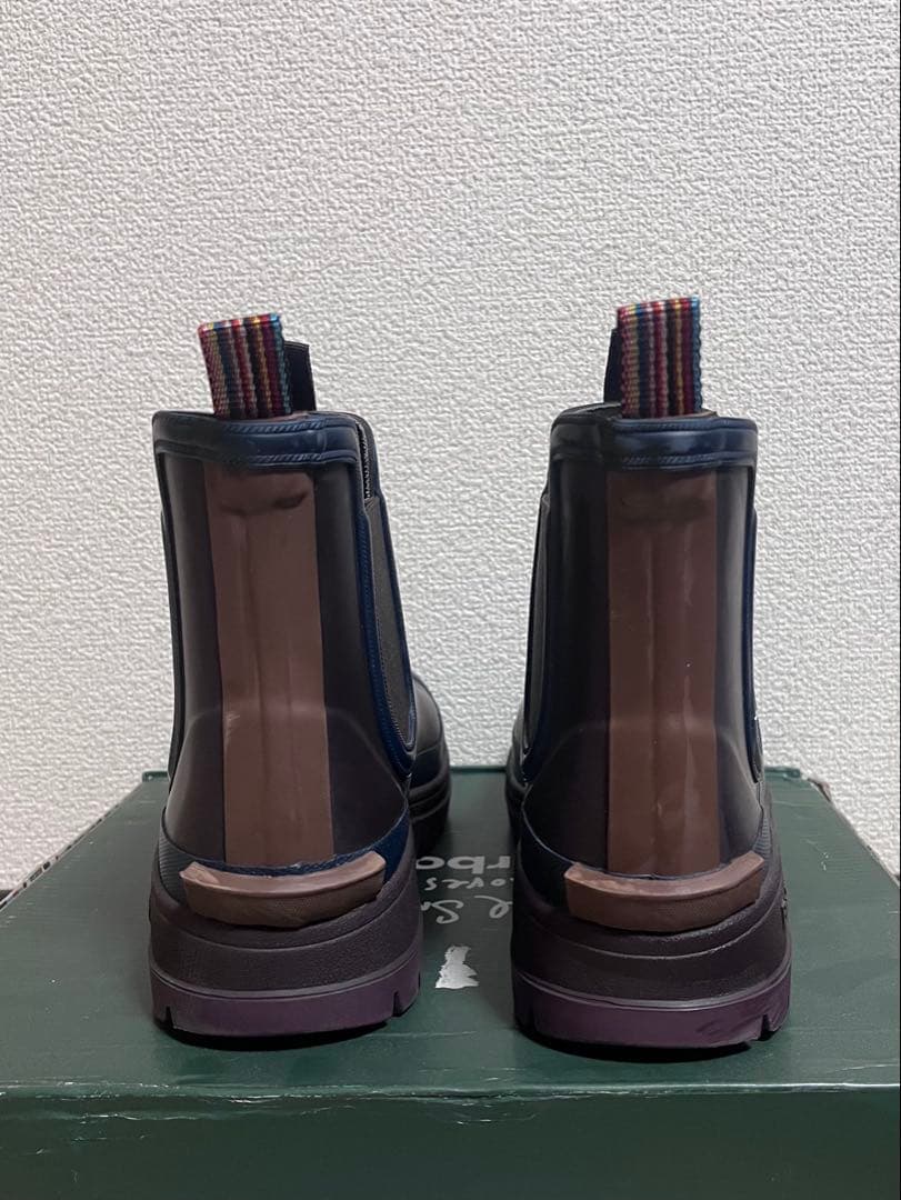 おっくん　PaulSmith×Barbour　コラボ レインブーツ　28