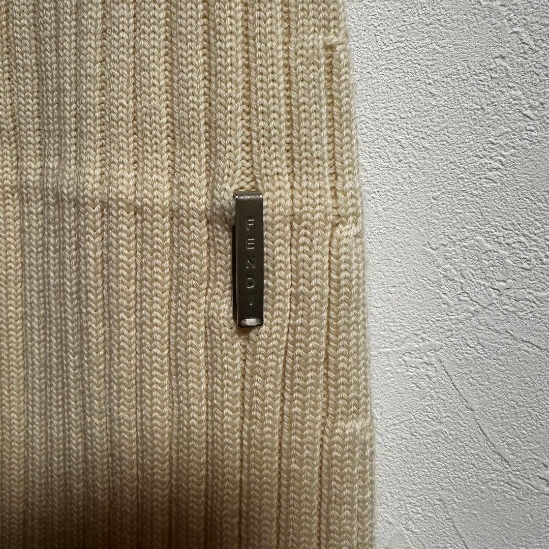 【FENDI フェンディ】リブニットスカート　ウエストゴム　ウール　イタリア製