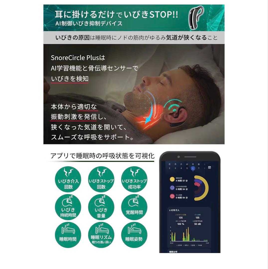 いびき防止 グッズ スノアサークル プラス SnoreCircle PLUS
