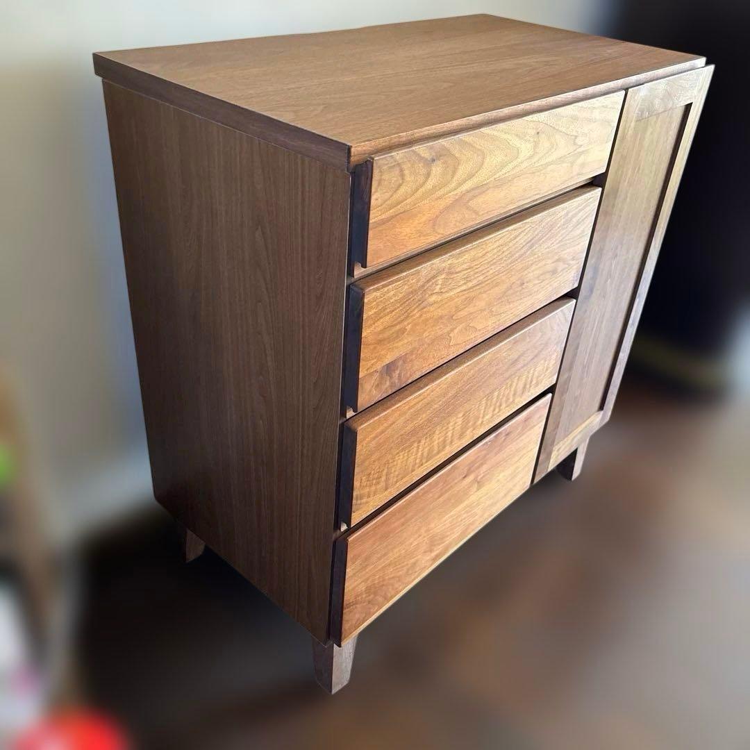 【美品】サイドボード スクエア ウォールナット 大川家具