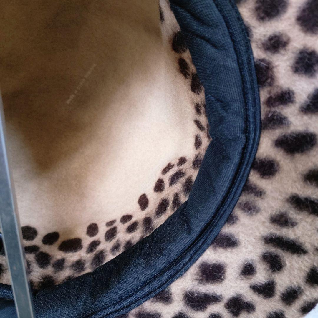 【美品】C-PLUS HEAD WEAR　マウンテンハット　レオパード　起毛生地