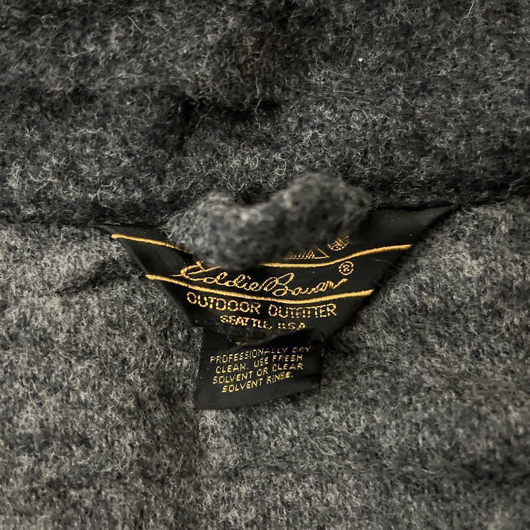 90s エディーバウアー ウールジャケット ネイティブ柄 黒タグエルボーパッチ.