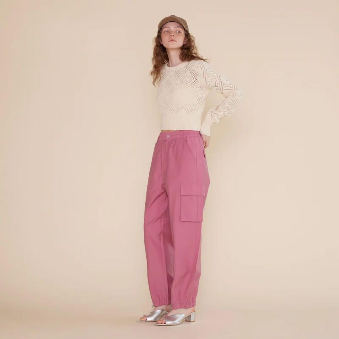 searoomlynn ☆ ヘムZipルーズカーゴパンツ（ピンク）