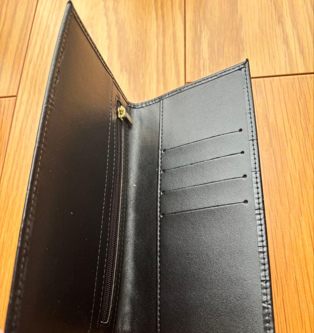 皇居 長財布 クロコダイル 型押し ブラック　新品未使用