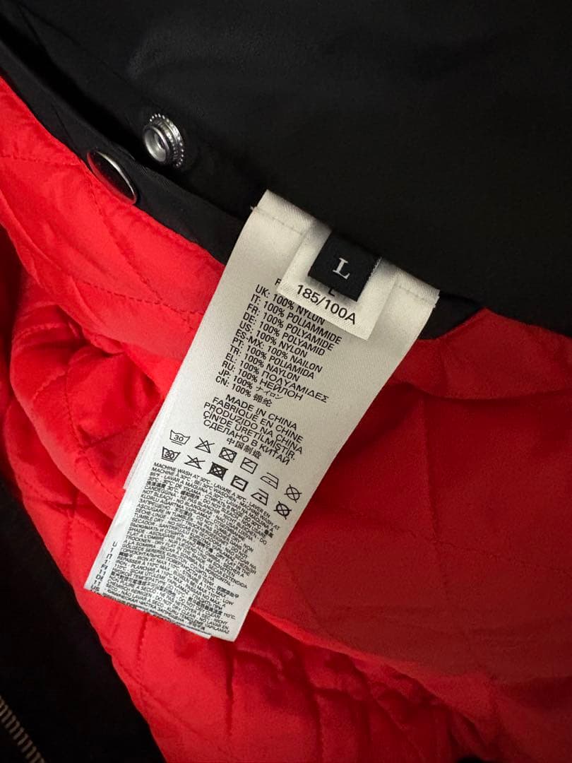 MA-1 ブラックジャケット レッド内側