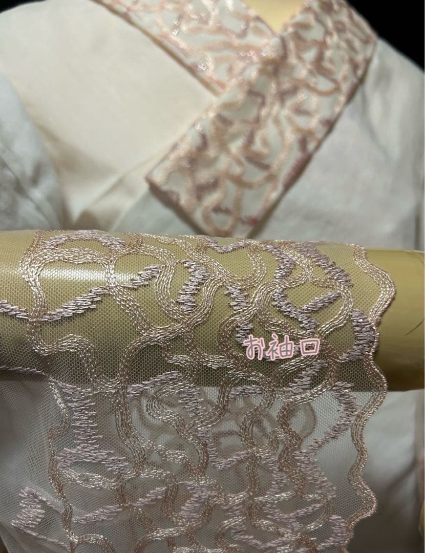 半襦袢　いちごいちえオリジナル　筒袖　簡易衣紋抜き付き