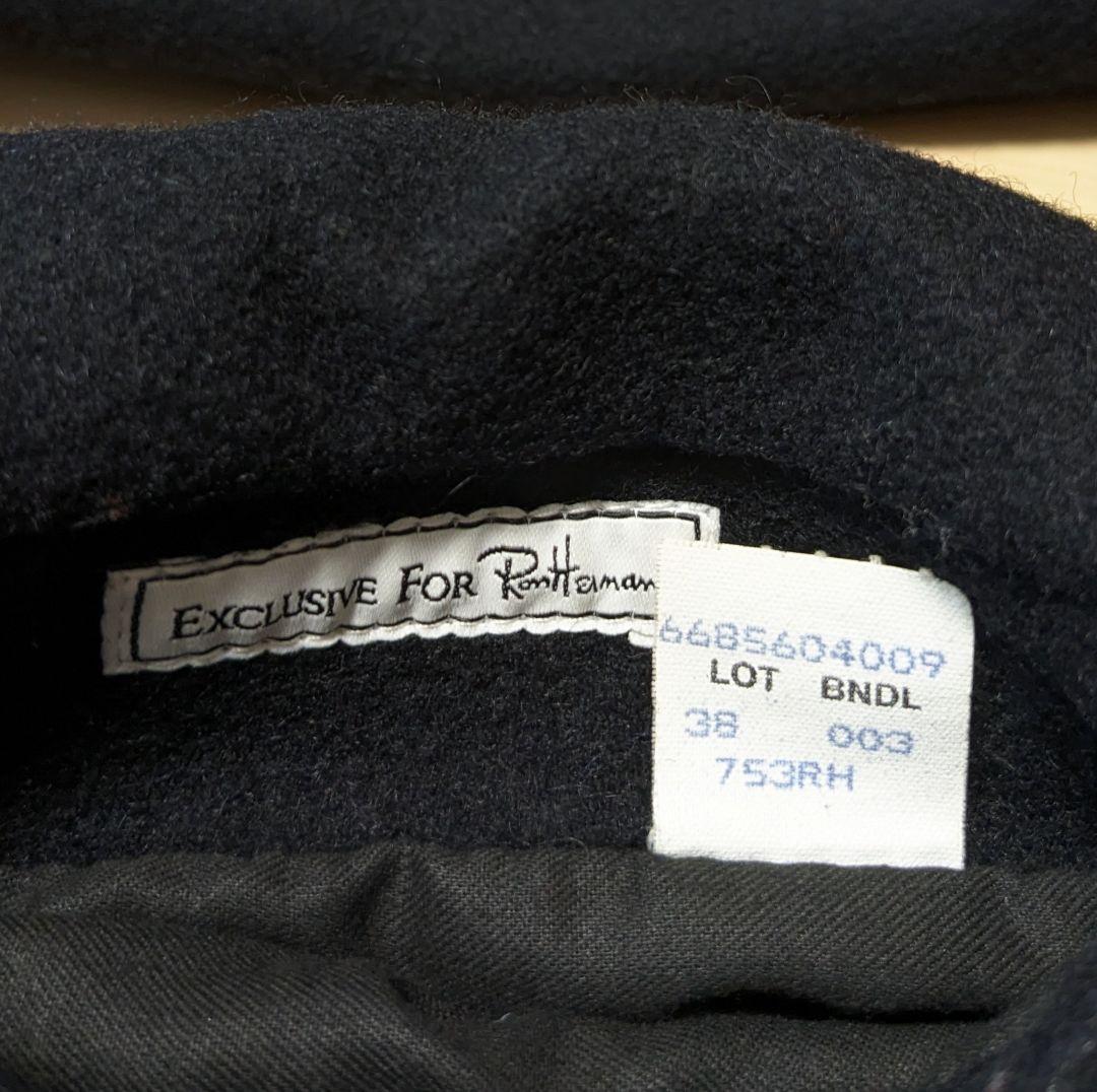 ★ 38 良品 SCHOTT × RON HERMAN Pコートブラック 黒