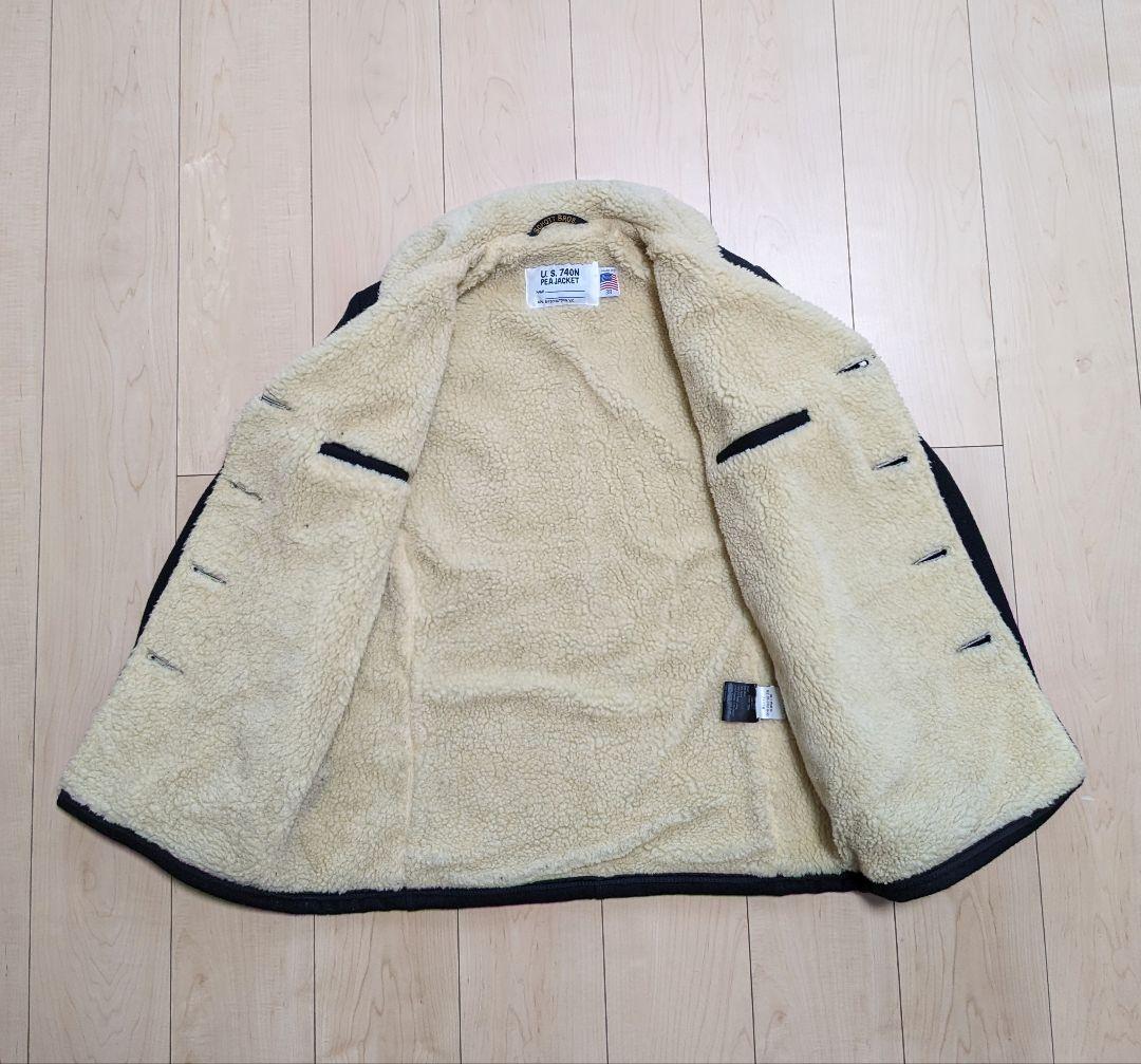 ★ 38 良品 SCHOTT × RON HERMAN Pコートブラック 黒