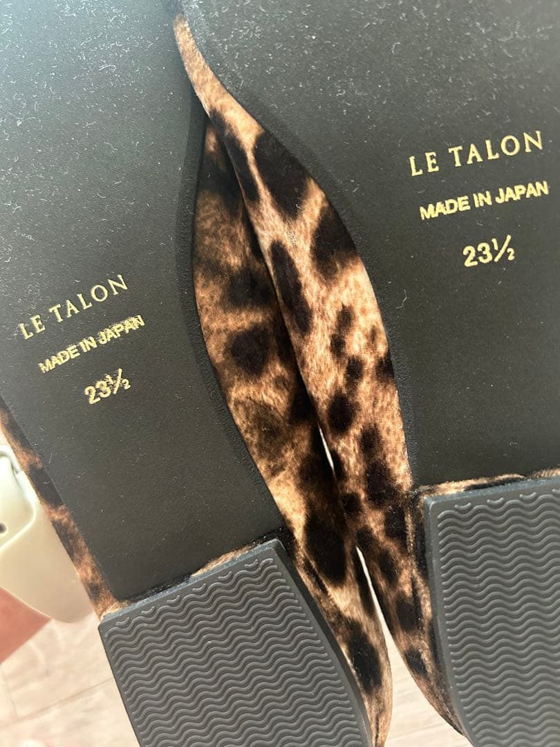 【新品未使用】【完売品】LE TALON ポインテッドレオパードバレエ 23.5