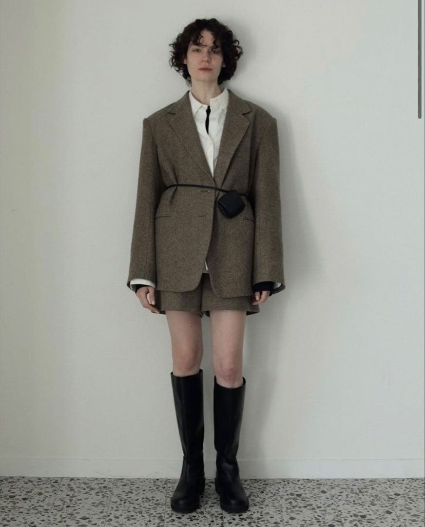 ジャケット・アウター anuke herringbone wool jacket 36