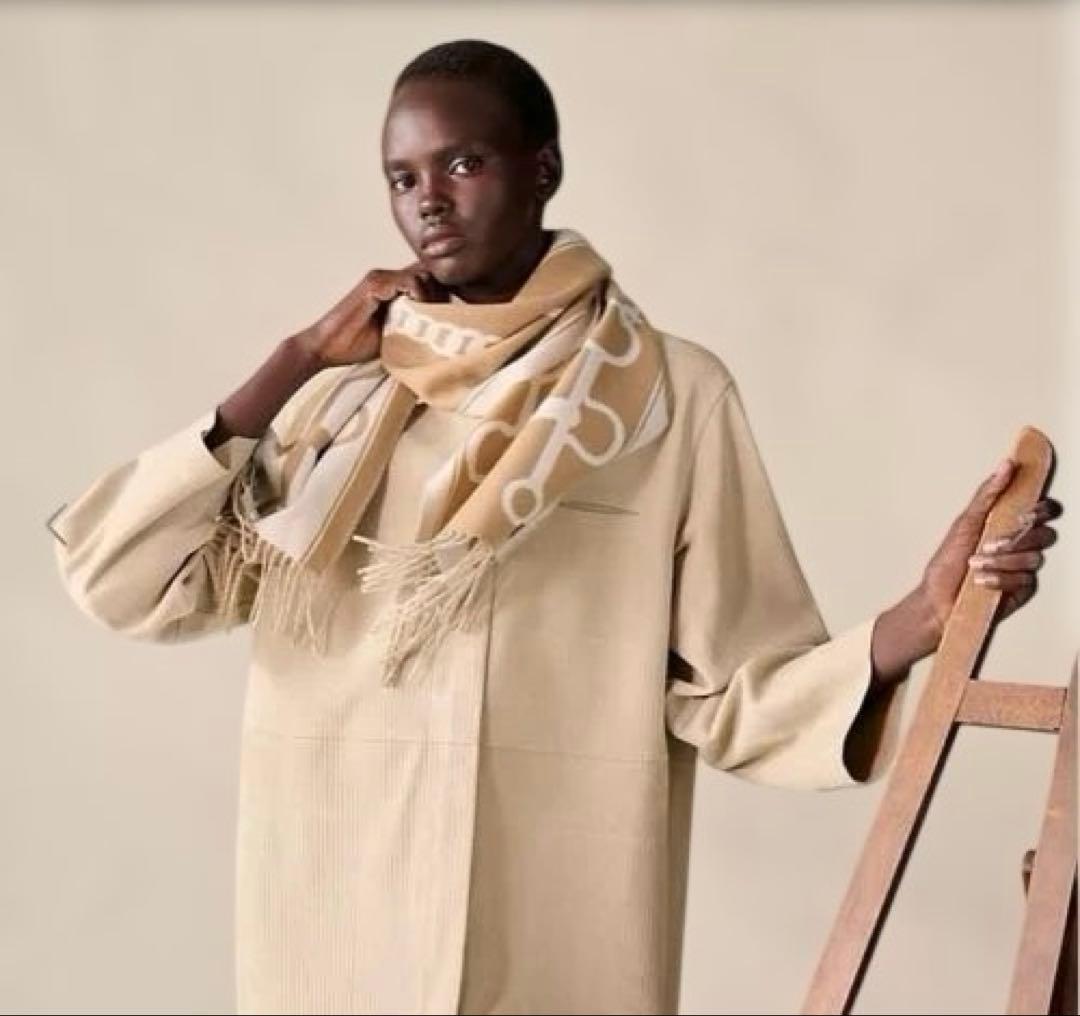 HERMES カシミヤマフラー